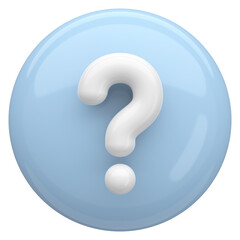 Question mark sign. 3D illustration.