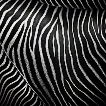 Zebra Animal Print Black and White Skin Pattern © bilge