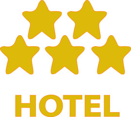 5 star hotel vector icon eps 10.