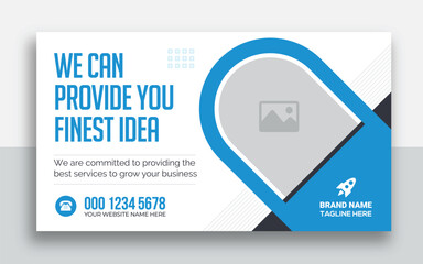 Business youtube thumbnail and web banner template design