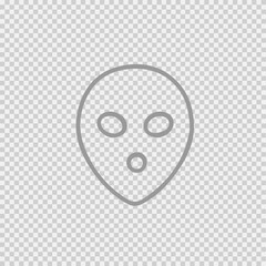 Alien face simple isolated vector icon eps 10.