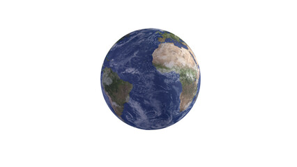 earth globe on transparent background. Earth globe on white. 