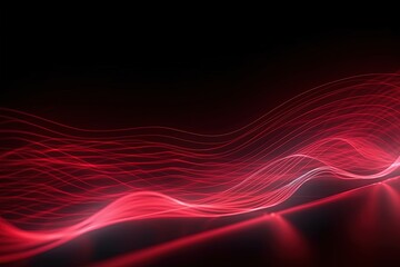 abstract futuristic background with red glowing neon moving high speed wave lines and bokeh lights. Data transfer concept Fantastic wallpaper, Ai Generative