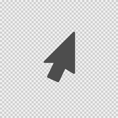 Mouse arrow vector icon eps 10. Simple isolated pictogram.