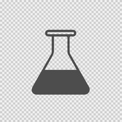 Test tube vector icon eps 10. Lab glass simple isolated pictogram.