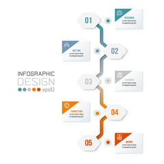 Timeline chart business infographic template.
