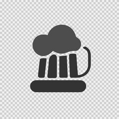 Beer mug vector icon eps 10. Simple isolated pictogram.