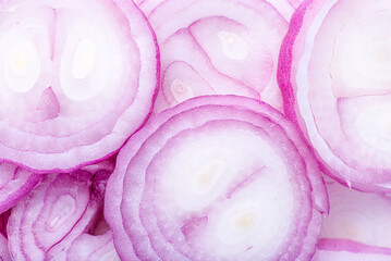 Sliced onion background.