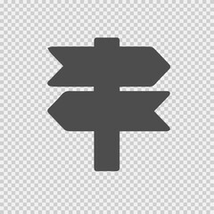 Obraz premium Signboard vector icon eps 10. Direction sign simple isolated pictogram.