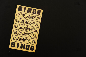 vintage bingo cards isolated