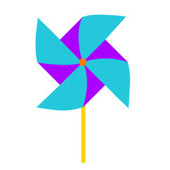 Kid toys vector illustration set_Paper fan