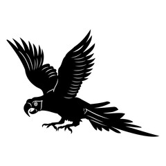 parrot in flight vector
