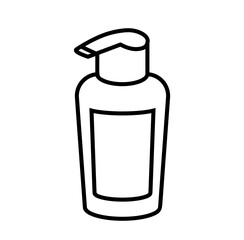 Cute cream lotion outline icon
