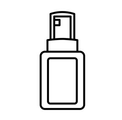 Cute cream lotion outline icon
