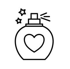 Cute perfume fragrance outline icon
