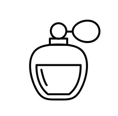 Obraz premium Cute perfume fragrance outline icon 