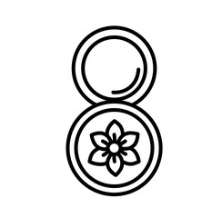 Cute makeup powder outline icon