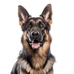 Transparent Background German Shepherd. AI