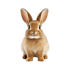 Adorable Bunny on Transparent Background. AI