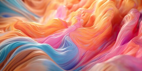 Obraz premium abstract pastel fluid swirling waving background, generative ai