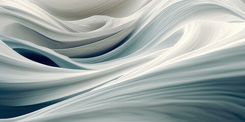 Abstract white swirling background, generative ai