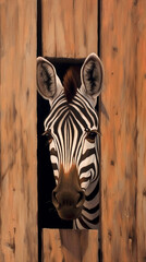 Cute And Adorable zebra Doing Peek-a-boo Generative Ai Digital Illustration Part#190523 