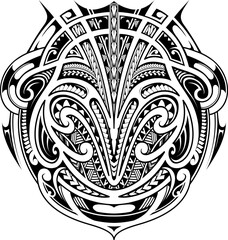 Polynesian style tattoo. Good for shoulder or pectoral area