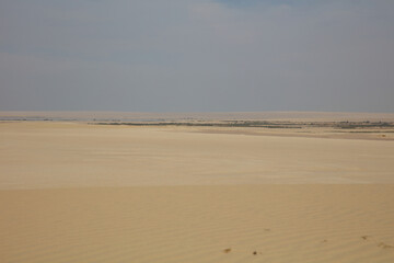 desert and sand on an over casted weather