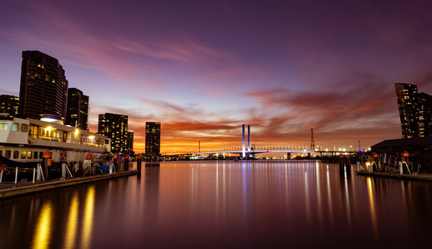 Docklands Bolte Bridge Sunset