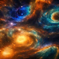 Fototapeta na wymiar Celestial Symphony: Capturing the Majestic Beauty and Dynamic Energy of the Cosmos - Generative AI 2