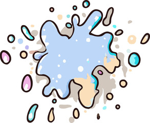 Pint splatter png set collection graphic clipart design