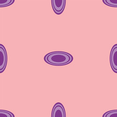 Seamless vector pattern with ovals. Ventage, retro style.