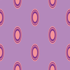 Seamless vector pattern with ovals. Ventage, retro style.