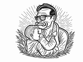 parent and child icon vector