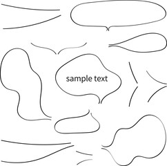 シンプルな手書きの吹き出し（万年筆風）