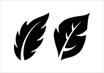 Stencil leaf icon isolated. Eco clipart. Laurel cartoon vector stock illustration. EPS 10