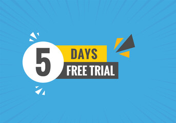 5 days Free trial Banner Design. 5 day free banner background