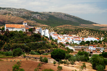 village of El Burgo, province of Málaga, Andalucía, Andalusia, Spain, Europe - idyllic white pueblo located in Parque Natural Sierra de las Nieves - Biosphere Reserve by UNESCO