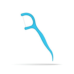 Floss toothpick isolated on white background. vector illustration.