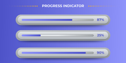 Progress bar icon design illustration. loading Indicators as an Essential Part of Website design. vector