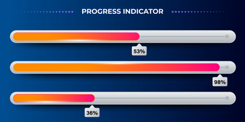 Progress bar icon design illustration. loading Indicators as an Essential Part of Website design. vector