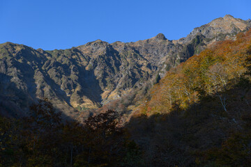 谷川岳のマチガ沢の紅葉