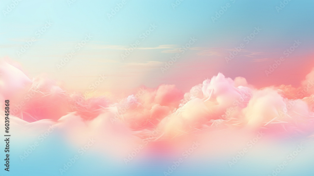 Poster sky soft light 3d rendering illustration of gradient pastel background abstract texture pattern.
