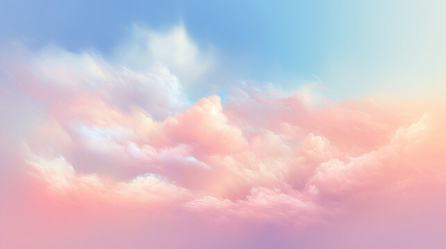 Sky soft light 3d rendering illustration of gradient pastel background in sweet color. 