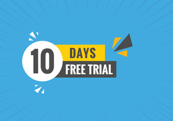 10 days Free trial Banner Design. 10 day free banner background