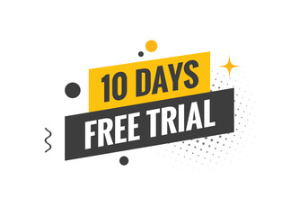 10 days Free trial Banner Design. 10 day free banner background