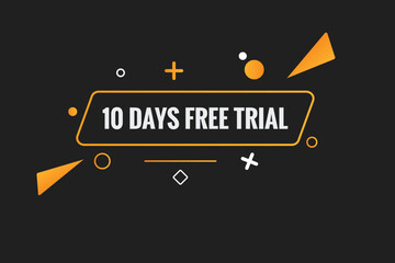 10 days Free trial Banner Design. 10 day free banner background