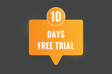 10 days Free trial Banner Design. 10 day free banner background