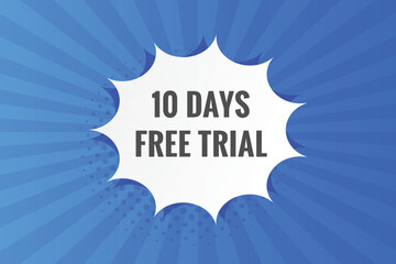 10 days Free trial Banner Design. 10 day free banner background