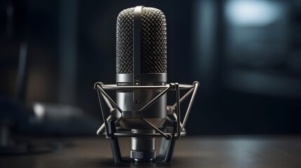 Generative AI. Studio microphone

